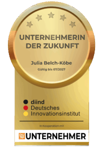 DIIND_SIEGEL_Unternehmerin_der_Zukunft_Julia Belch-Köbe diind Unternehmerin der Zukunft Julia Belch-Köbe